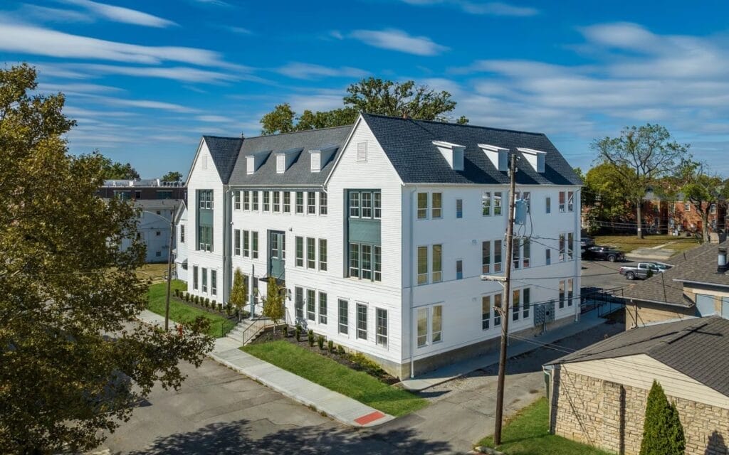Exterior view of a new building constructed with 25 units by Alita Construction Services