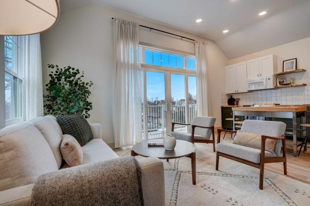 Cozy interior of an apartment living room